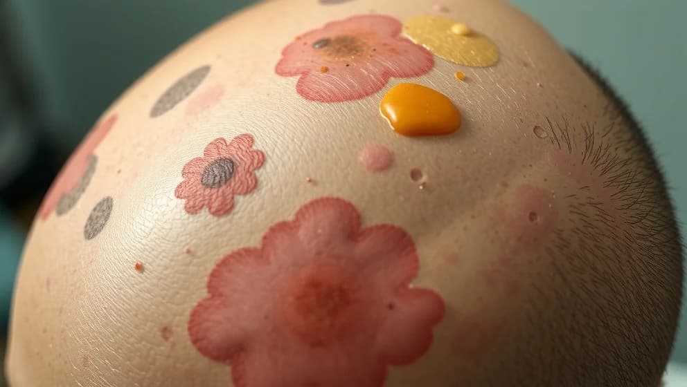 Cancer i hårbotten bilder som visar tecken