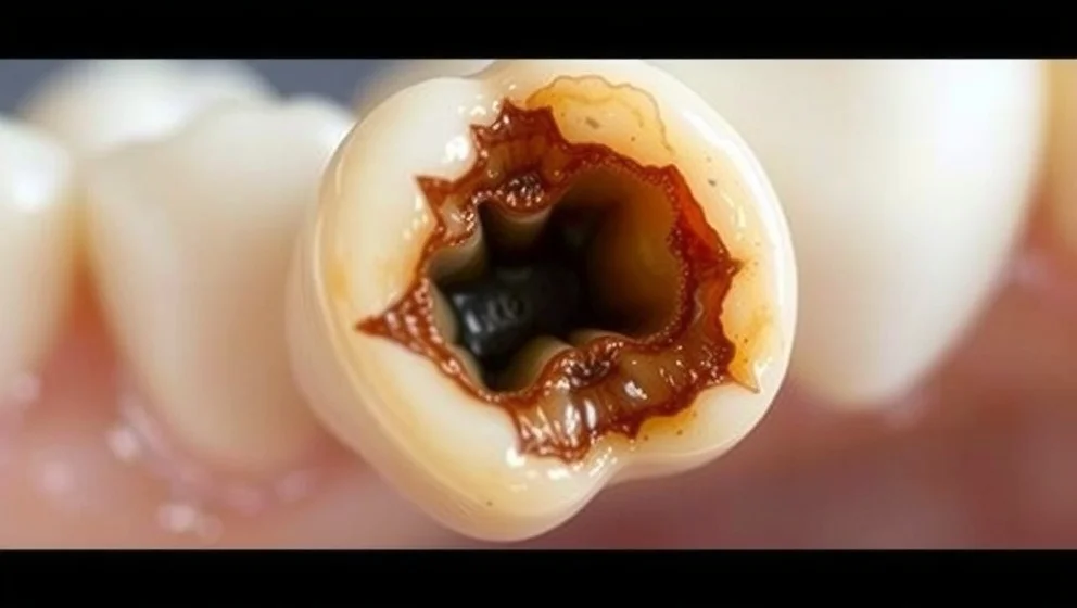 Hur ser ett hål i tanden ut