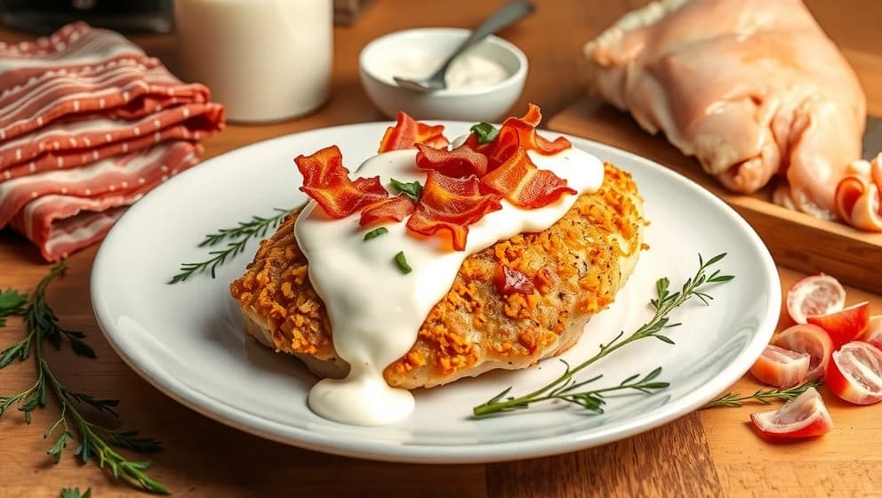 Kyckling med bacon och crème fraiche