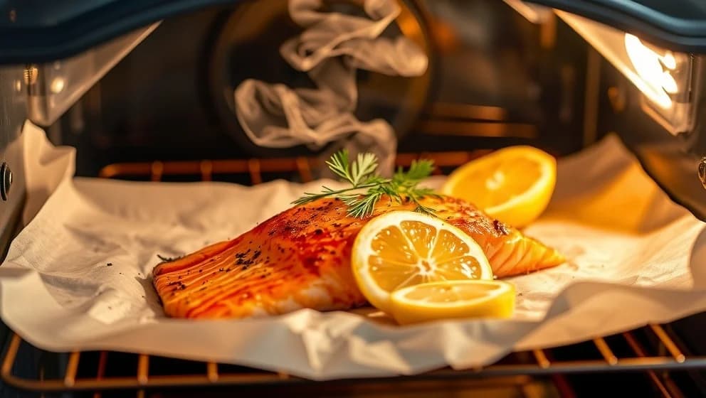 Laxfiler i ugn tid och temperatur